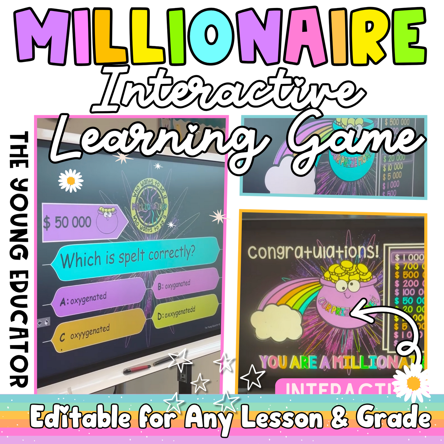 Interactive Game Show PP Template with editable PowerPoint slides for fun classroom learning.