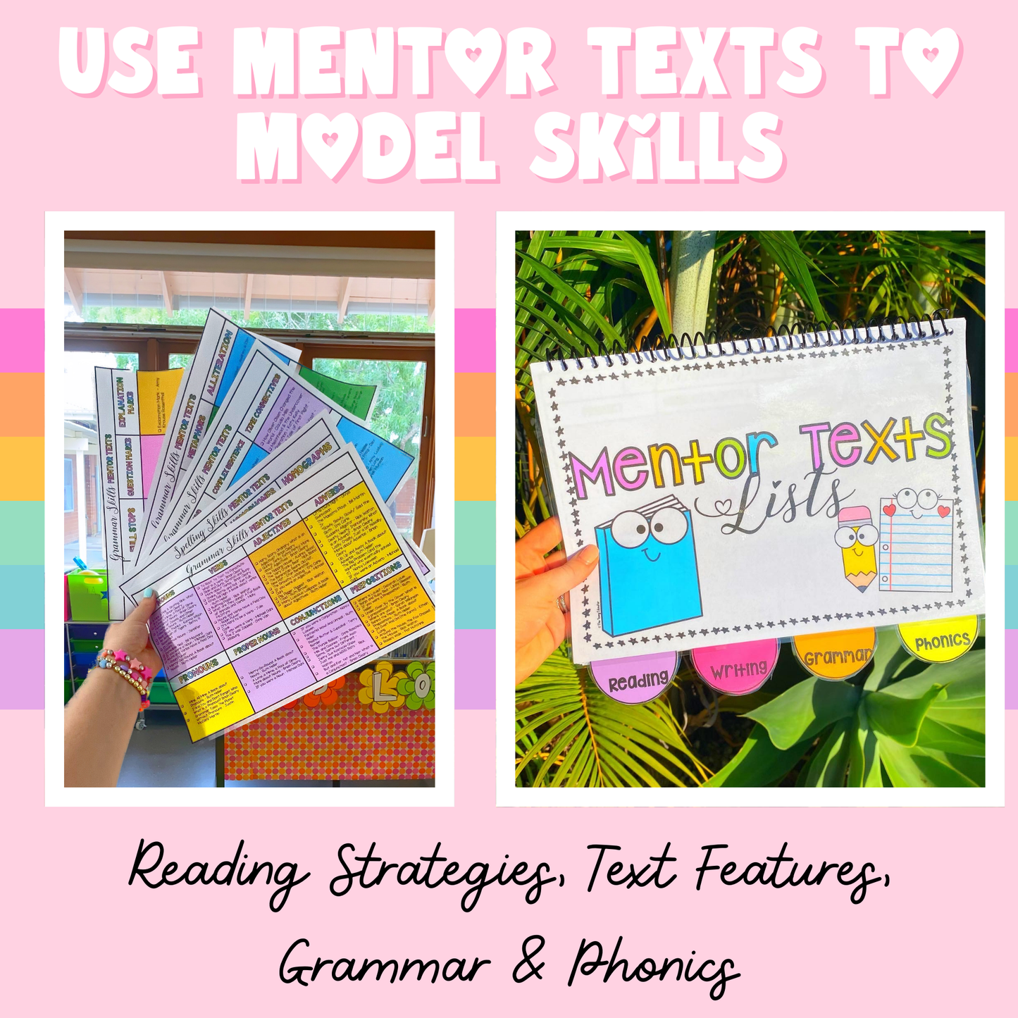 MENTOR TEXTS BUNDLE - GROWING | Editable Template | Model Texts Tracker