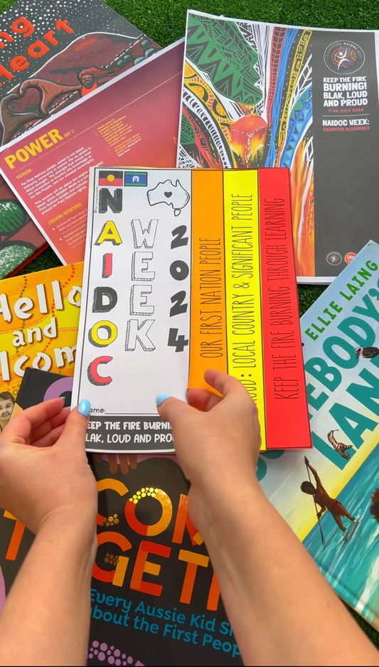 Printable NAIDOC flip book for classroom use, perfect for student learning.