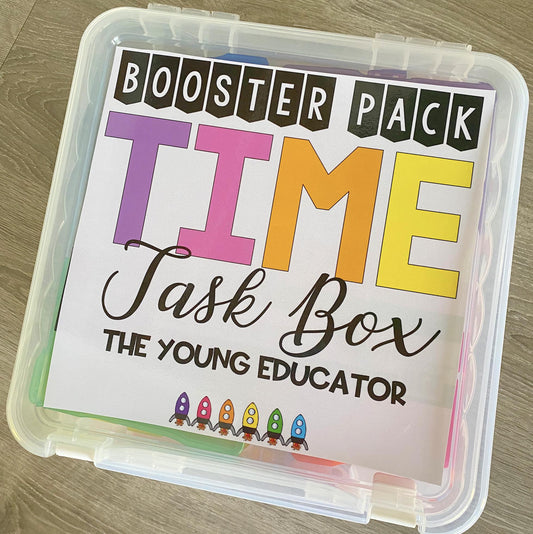 Pre-primary math pack for students with differentiated learning tools and task boxes for hands-on time activities.