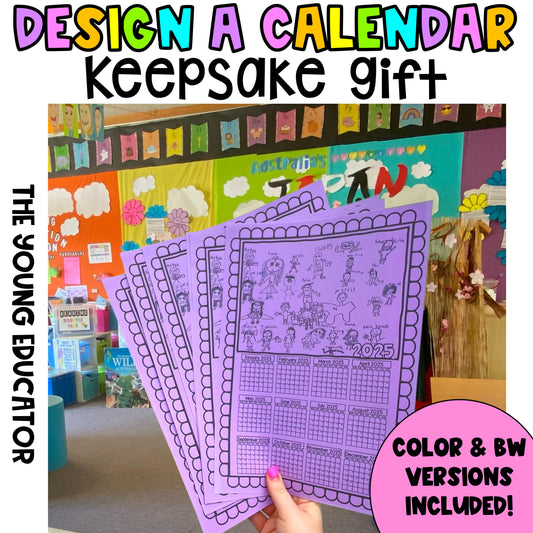 Easy-to-use Printable 2025 Calendar Template for classroom projects and gifts.