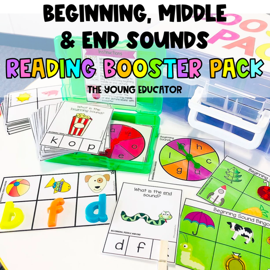 Reading Strategy for Students – printable phonics activity for identifying beginning, middle, and end sounds.