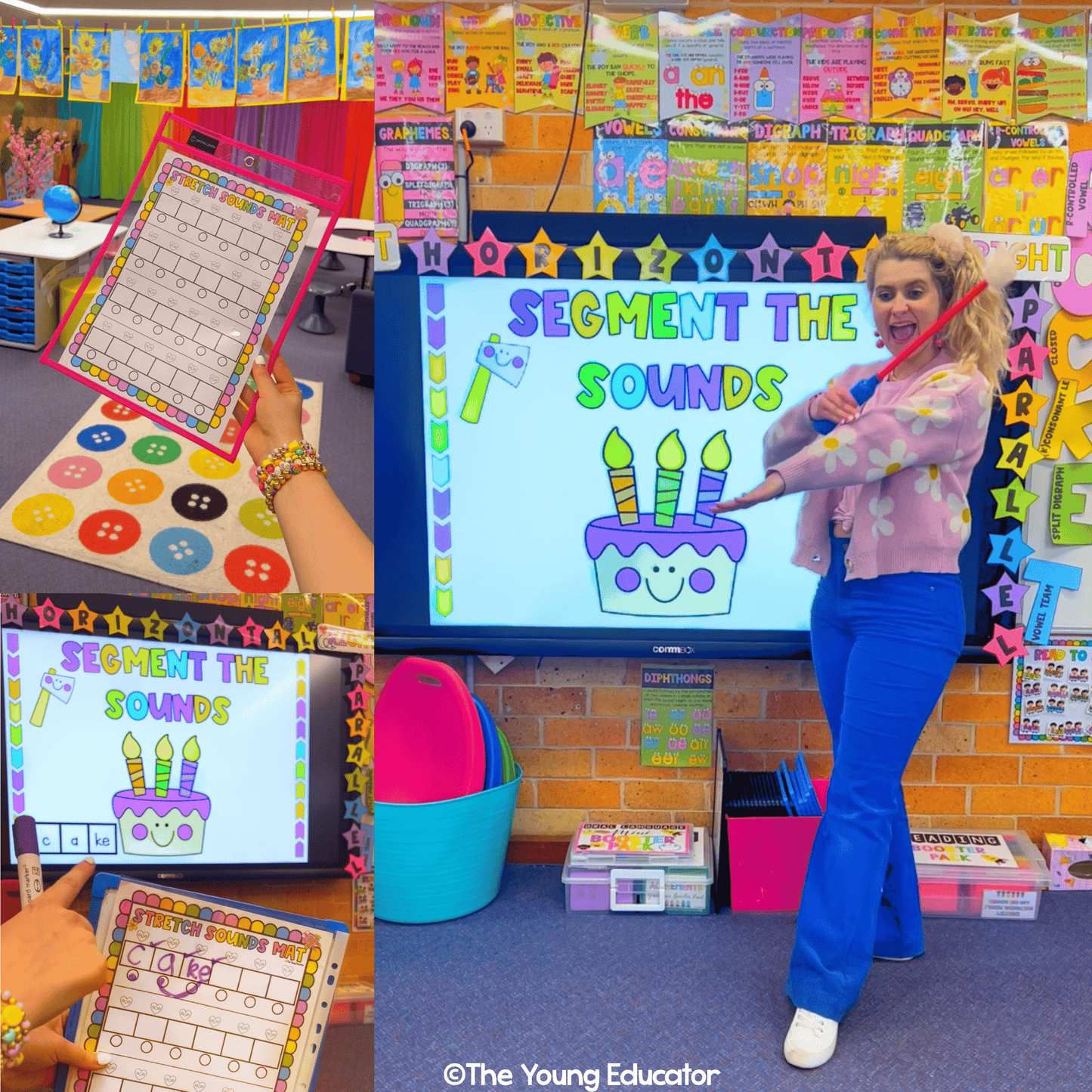 Sound Segmentation Activities with printable mats for phonemic awareness development.