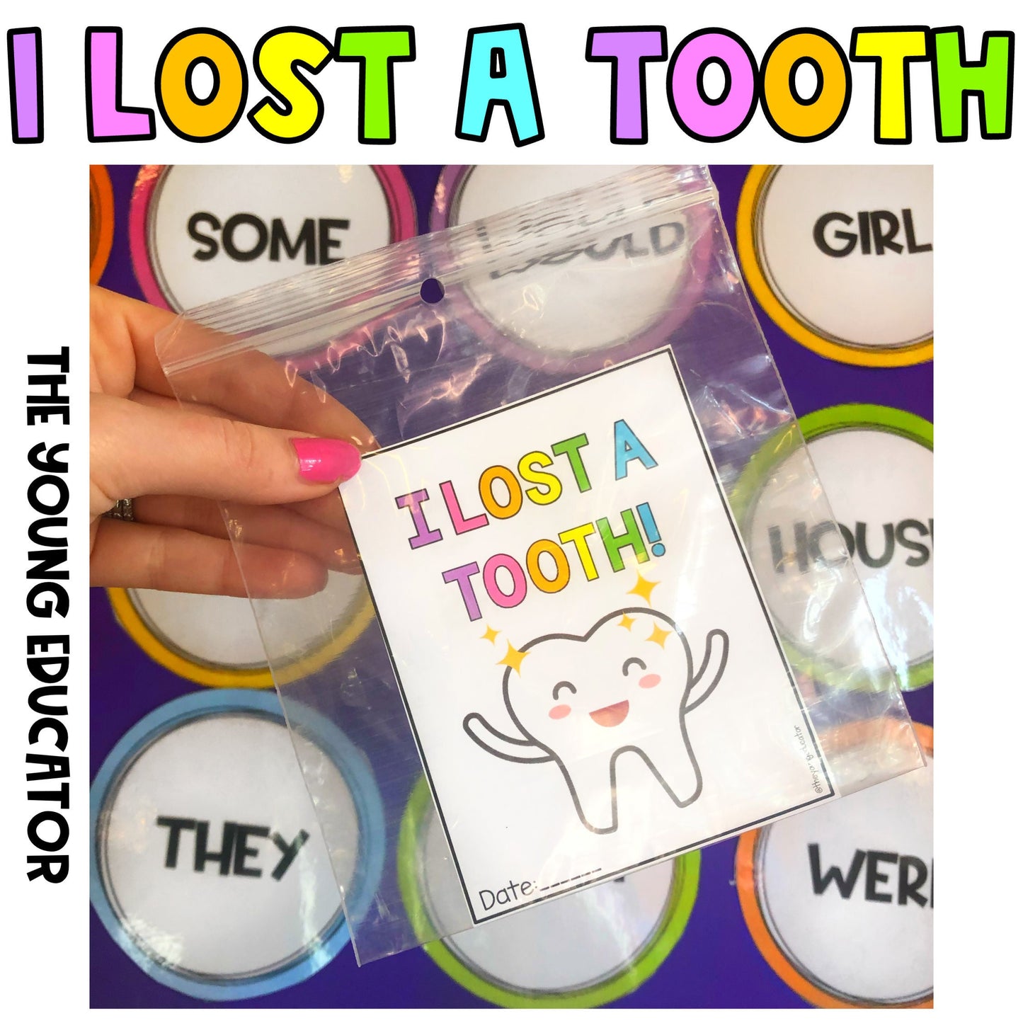 Tooth fairy certificate for kids celebrating lost teeth moments in class.