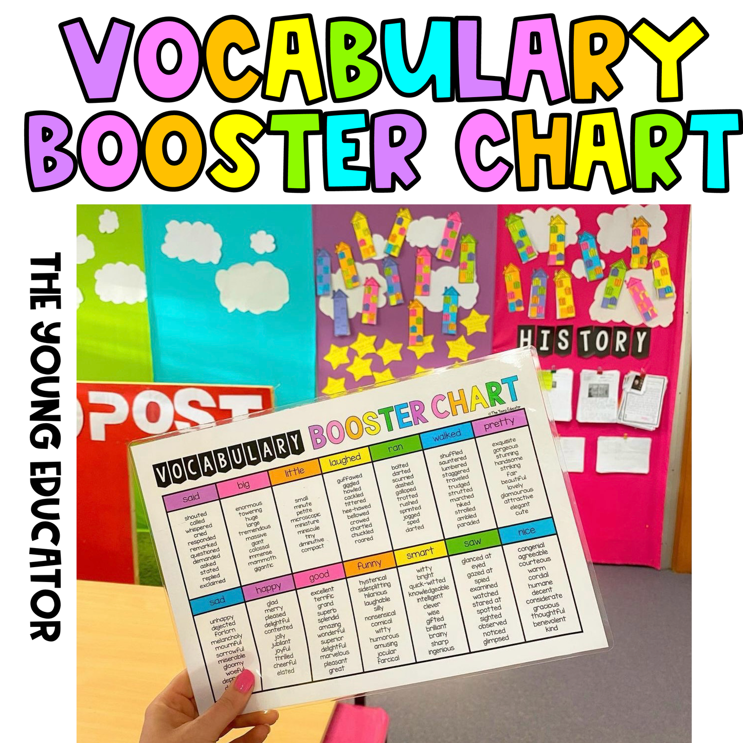 Vocabulary Booster Chart for students to improve writing and word choice