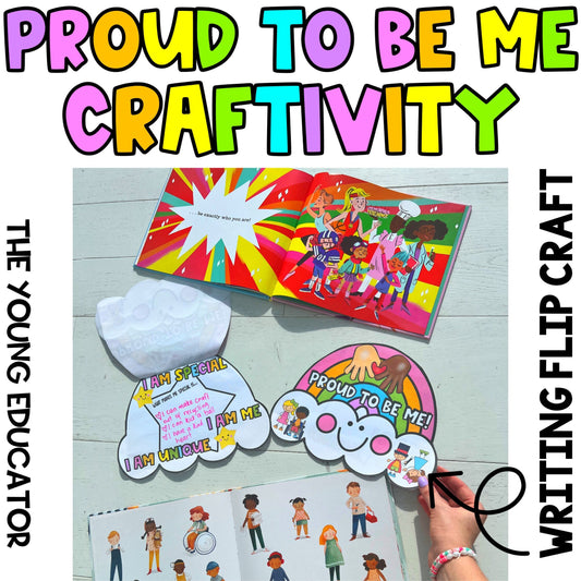 World Pride Month activities craft for students to celebrate diversity and inclusivity in the classroom.