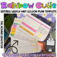 'Rainbow Cutie' Detailed Weekly Unit Lesson Plan / Program Template