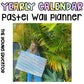  2025 Wall Planner with pastel design for students and teachers to stay organized.