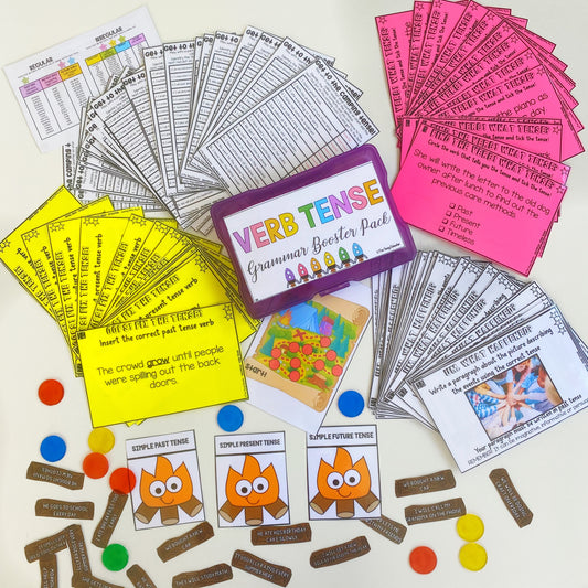 7. VERB TENSE UPPER GRADES GRAMMAR BOOSTER PACK