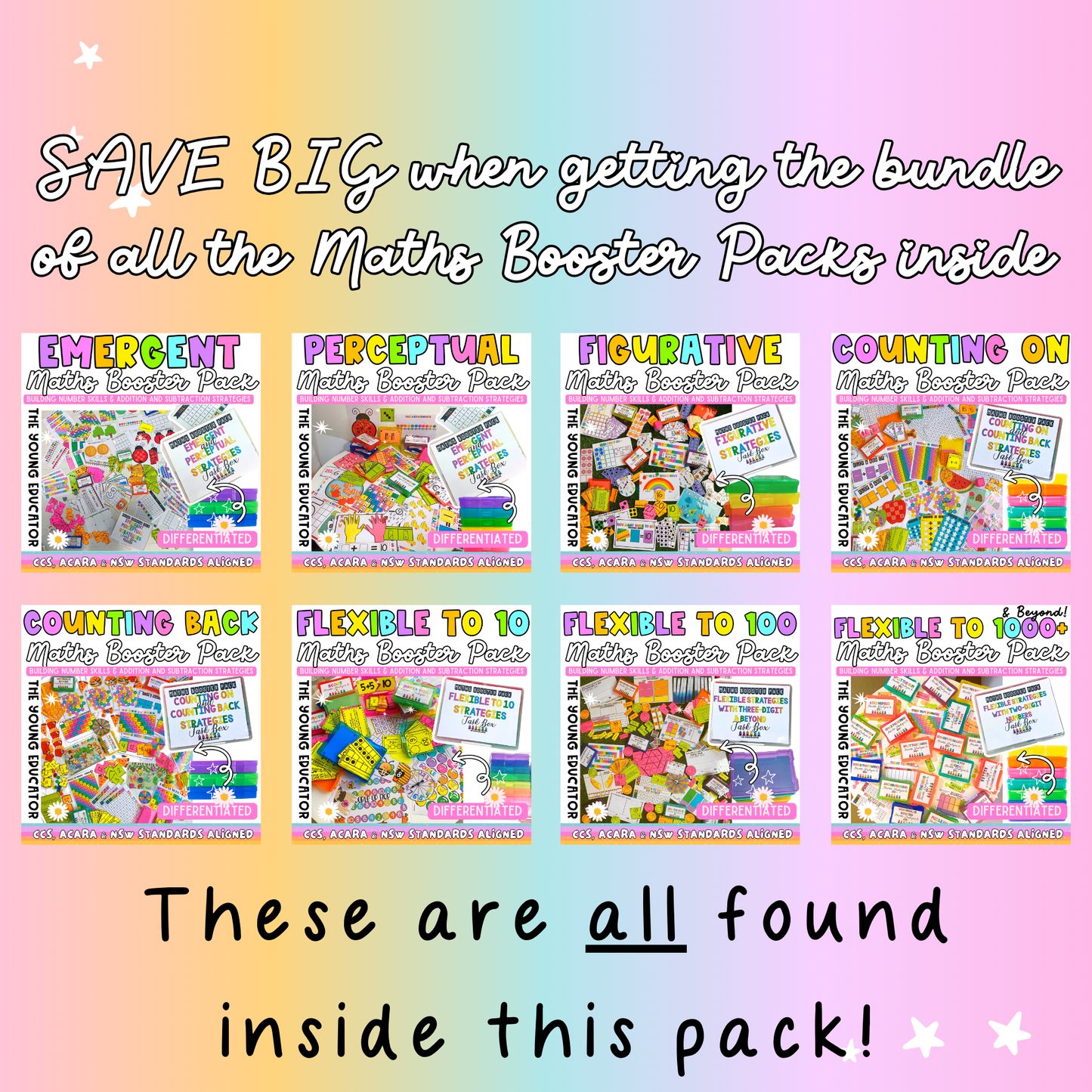 MATHS BOOSTER PACK - K-6 Differentiated Addition and Subtraction, Number Sense, Whole Number Strategies