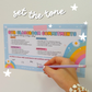 EDITABLE Rainbow Our Class Commitment Agreement / Class Values / Back to School