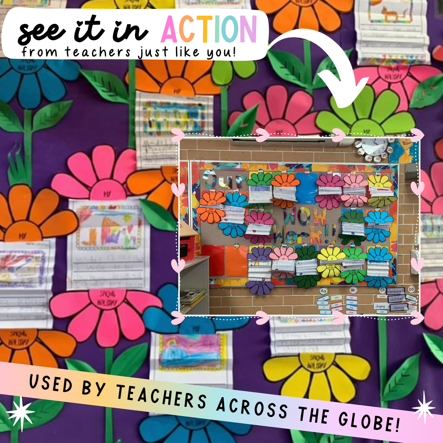 Spring Break Recount Writing Craftivity & Bulletin Board Display SPRING Classroom Display