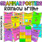GRAMMAR POSTERS - PARTS OF SPEECH BRIGHT RAINBOW POSTERS