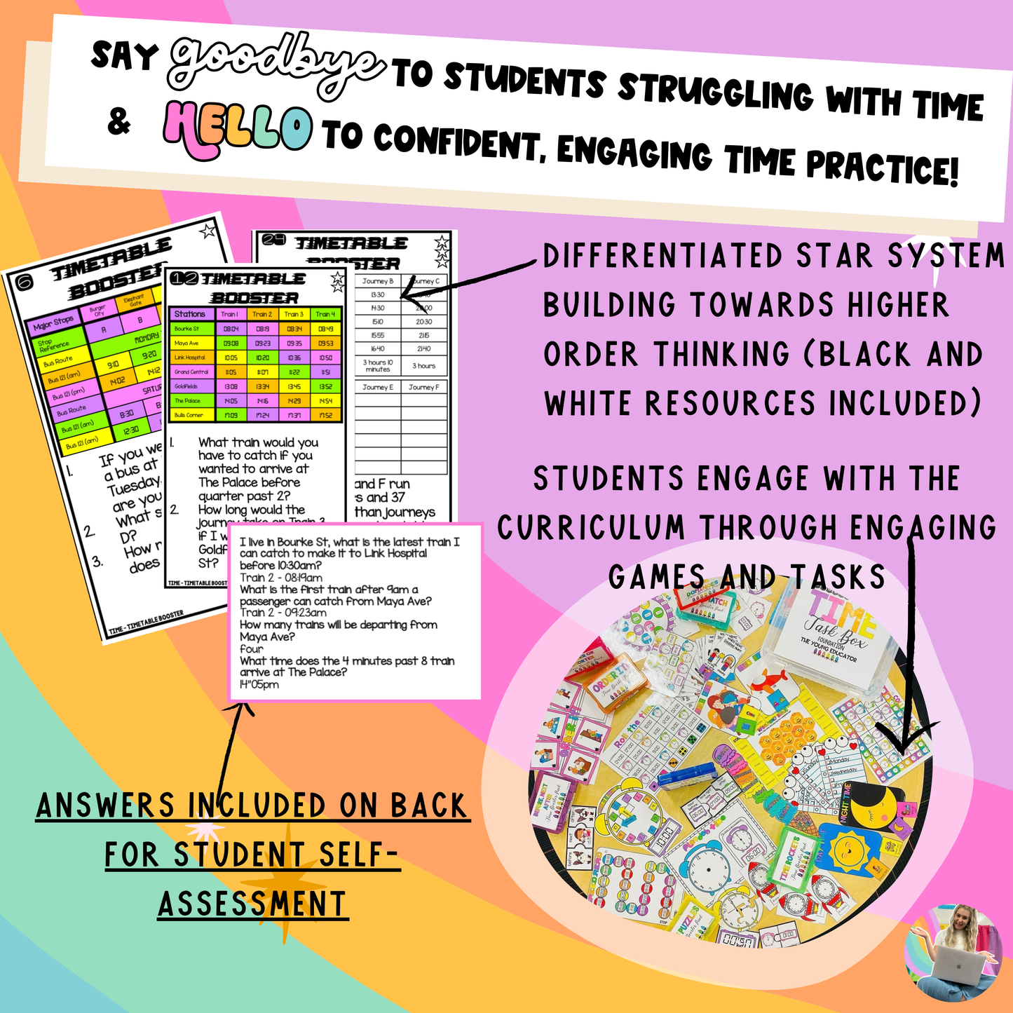 TIME BOOSTER PACK Bundle - Maths Activity Pack Bundle *differentiated* K-6!
