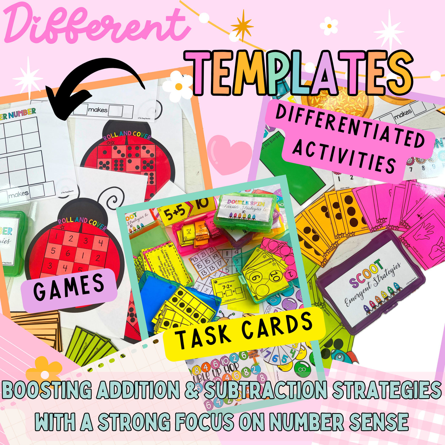 MATHS BOOSTER PACK - K-6 Differentiated Addition and Subtraction, Number Sense, Whole Number Strategies