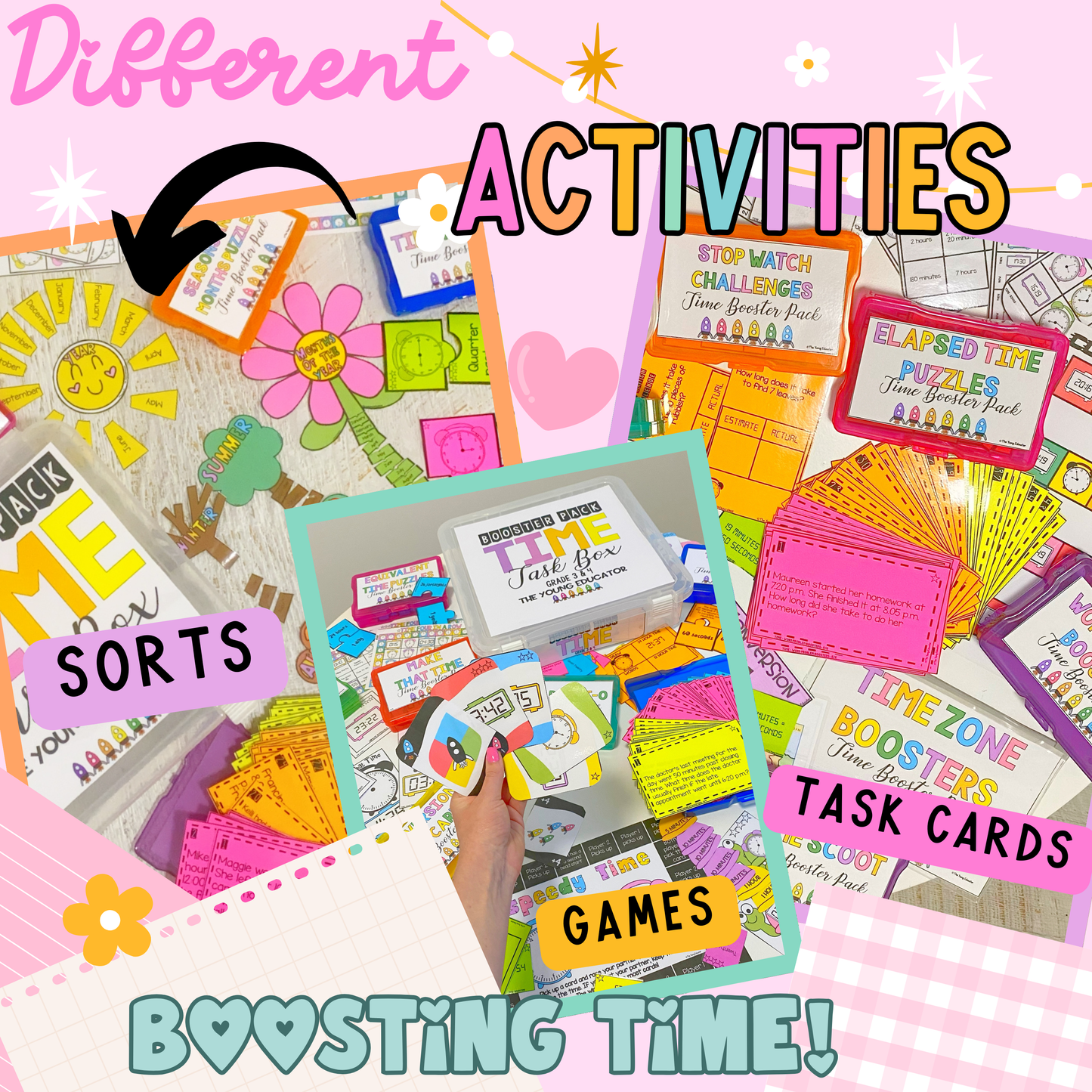 TIME BOOSTER PACK Bundle - Maths Activity Pack Bundle *differentiated* K-6!