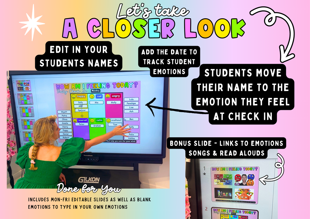 Visual Sel Check In Morning Feelings & Emotional Check-In Visual Slides |Daily SEL Routine ...