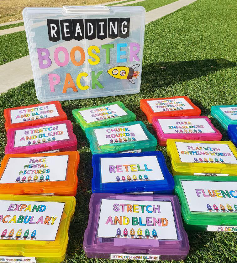 READING BOOSTER PACK BUNDLE | Reading Strategies Task Boxes | Science of Reading