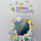 Affirmation Station | Positive Self-Talk Self-Love Mirror Display|Rainbow Daisy