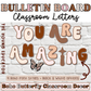 Letters for bulletin boards with a Boho classroom decor theme for stylish headers.