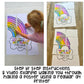 Printable rainbow classroom door decor featuring a large affirmation poster and student name tags.