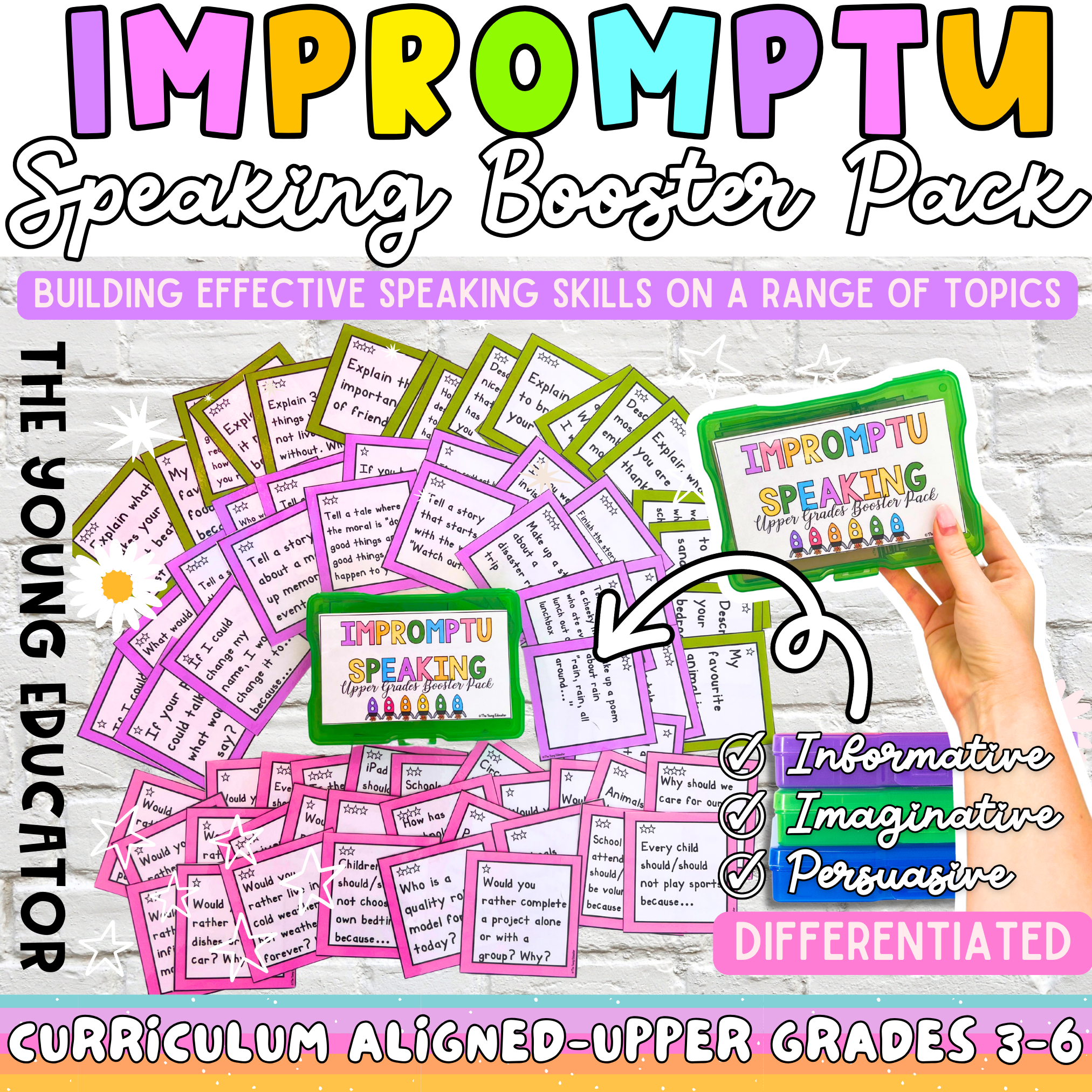 Speaking Promts Example Quick Speaking Prompts for Classrooms | Impromptu Speaking Booster Pack ...