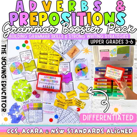 10. ADVERBS & PREPOSITONS UPPER GRADES GRAMMAR BOOSTER PACK