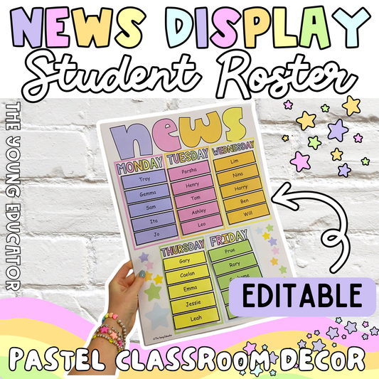 PASTEL RAINBOW NEWS DISPLAY