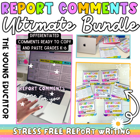 The Ultimate Report Comments Bank Bundle K-6 | Differentiated | Done for You | Curriculum Aligned