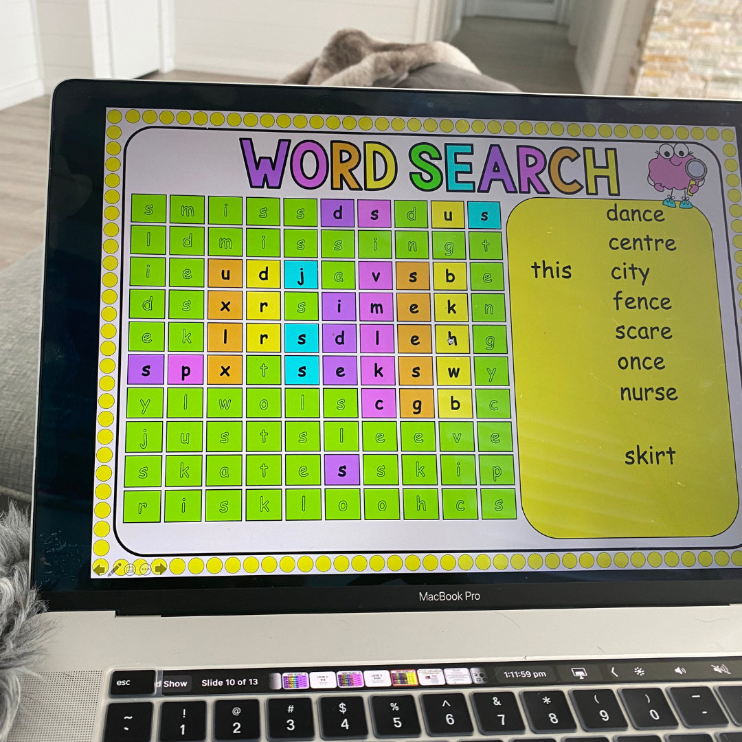 WORD SEARCH INTERACTIVE POWERPOINT