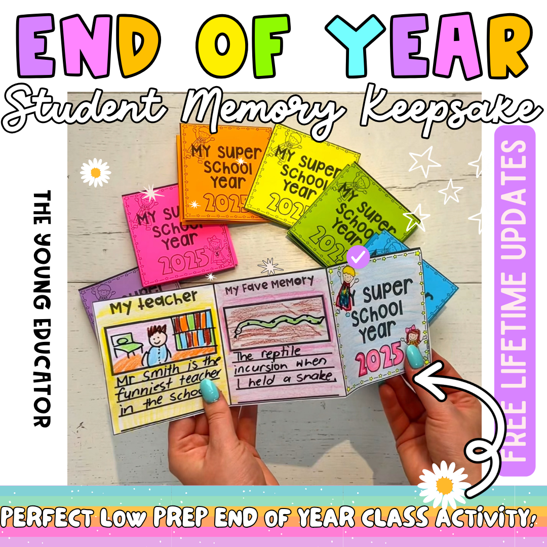END OF YEAR - No Prep Memento Book - Student Memory Gift