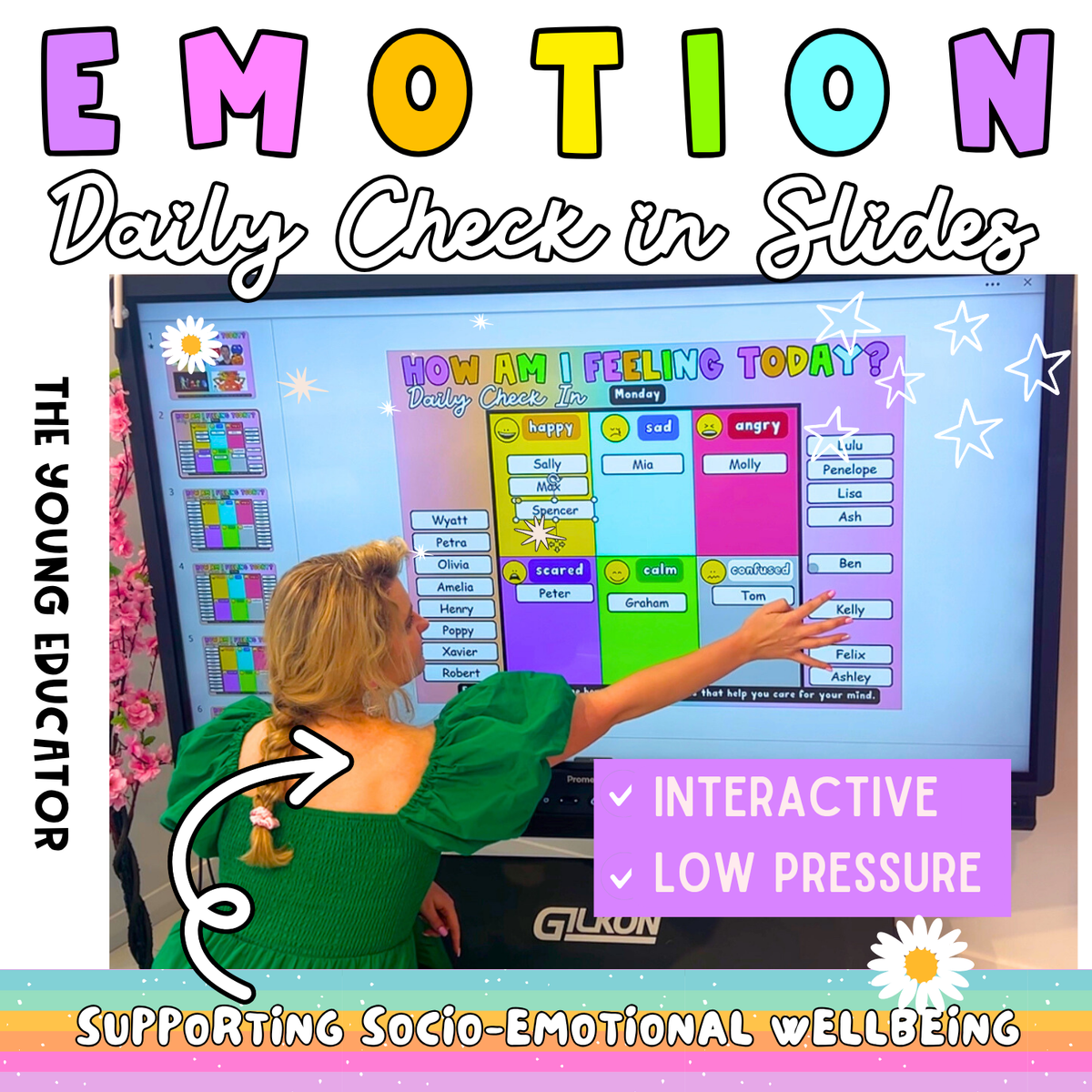 Fall Sel Check In Morning Feelings & Emotional Check-In Visual Slides |Daily SEL Routine ...