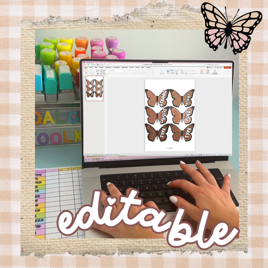 Affirmation Station | Positive Self-Talk Self-Love Mirror Display|Boho Butterfly