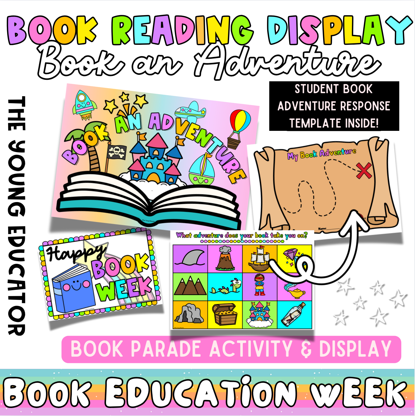 BOOK READING DISPLAY / BOOK WEEK / BOOK AN ADVENTURE! / Book Parade