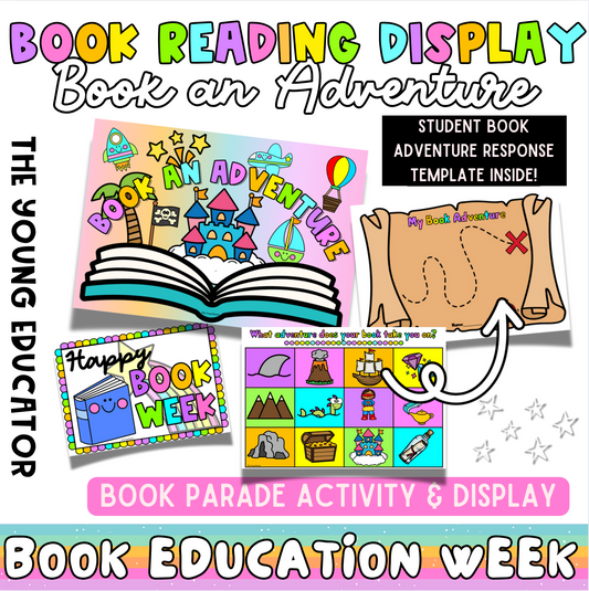 BOOK READING DISPLAY / BOOK WEEK / BOOK AN ADVENTURE! / Book Parade
