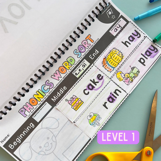 Word Sorts Booster Book | Science of Reading Differentiated K-2 Phonics