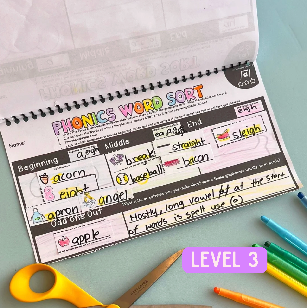 Word Sorts Booster Book | Science of Reading Differentiated K-2 Phonics