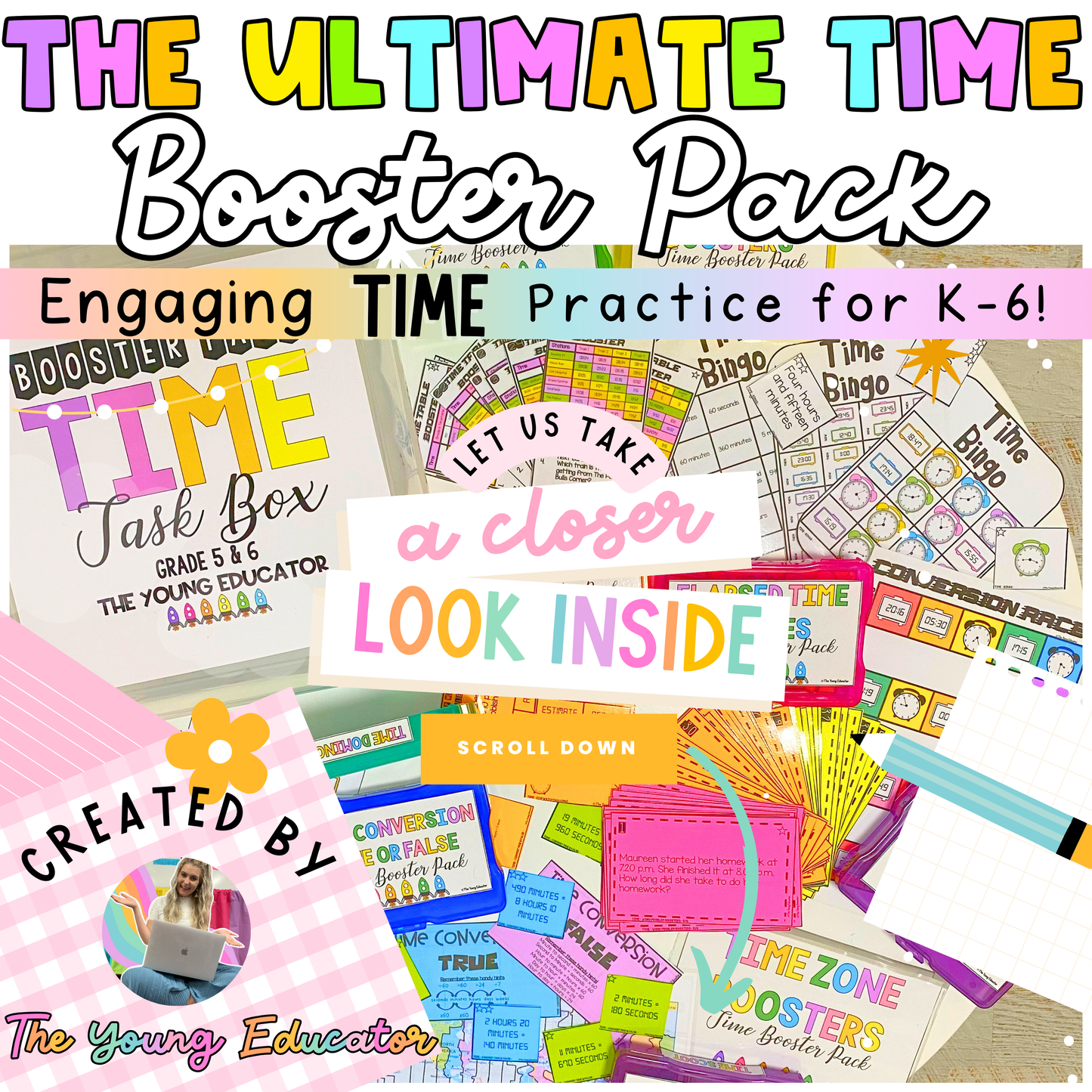 TIME BOOSTER PACK Bundle - Maths Activity Pack Bundle *differentiated* K-6!