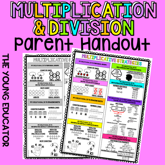 MULTIPLICATION AND DIVISION PROGRESSION STRATEGIES PARENT HANDOUT