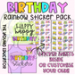 RAINBOW STICKER BOOSTER PACK *GROWING*