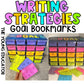 Writing strategies bookmarks printable for students with success criteria and checklists.
