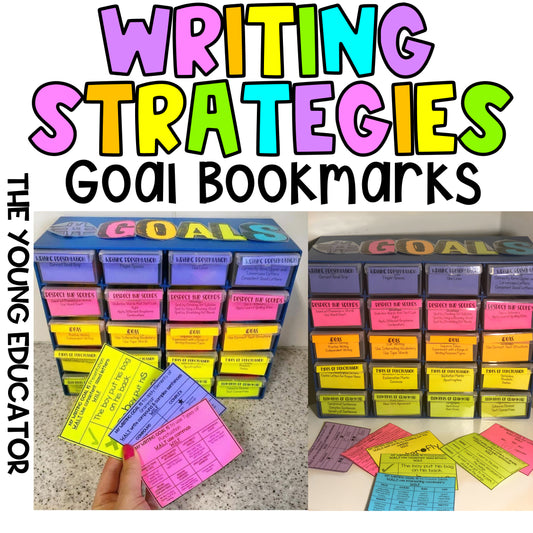 Writing strategies bookmarks printable for students with success criteria and checklists.
