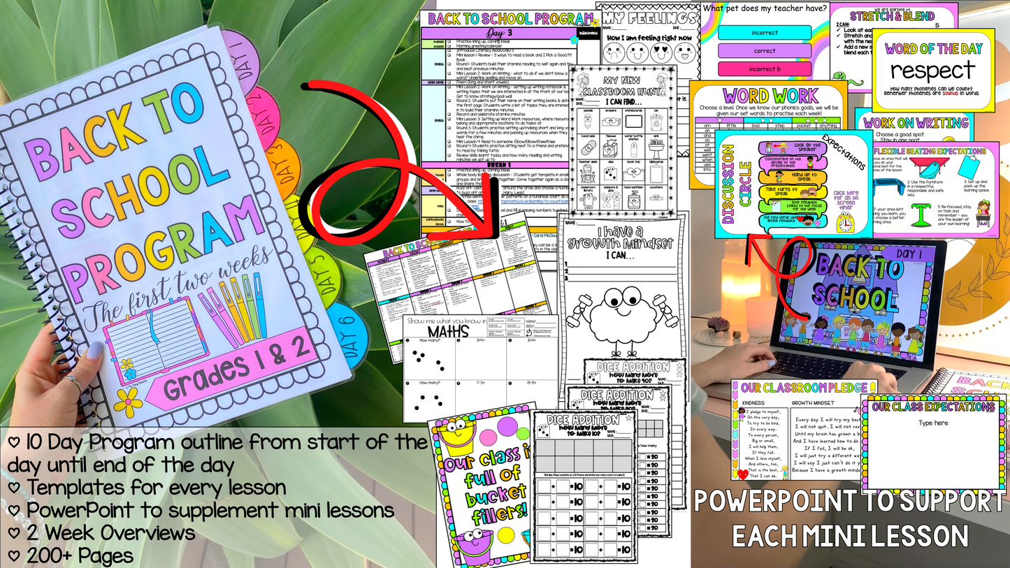 BACK TO SCHOOL Program - Grades 1 And 2 *First Ten Days*