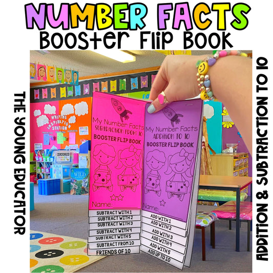 Addition and Subtraction Flip Books for interactive math learning, perfect for classroom activities and homeschool practice.