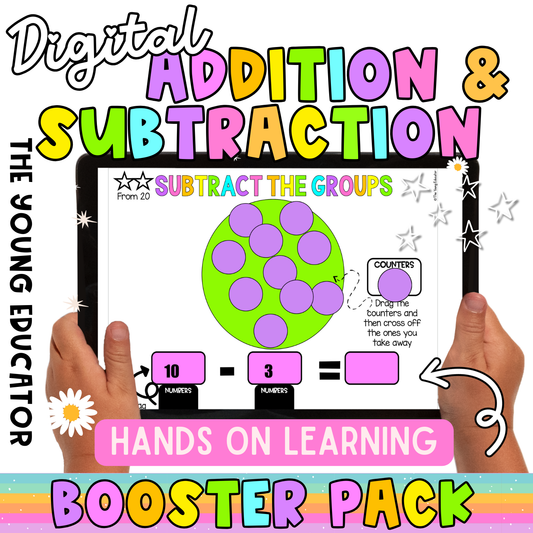 Interactive Addition and Subtraction Google Slides worksheets with engaging digital activities, games, and manipulatives for classroom and virtual learning.