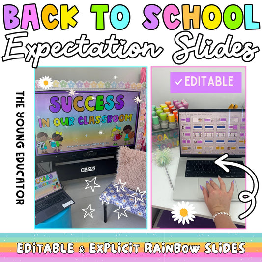Back to School Expectations Slides for Elementary Primary Classrooms K-6 (PowerPoint)