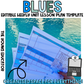 Blues Detailed Weekly Unit Lesson Plan Template for Teachers – Organize Weekly and Unit Plans with Ease