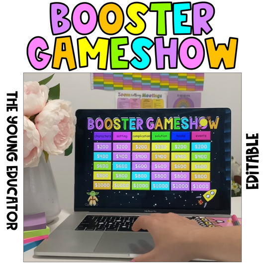 Booster Gameshow Editable template for teachers to create fun classroom review games.