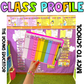 Class profile template for teachers to track student information and classroom details.
