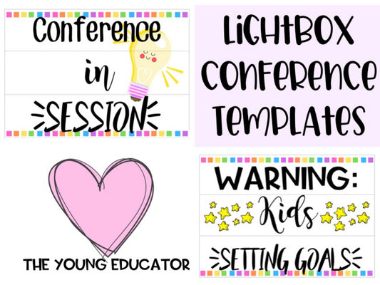 Free Conference Light Box Freebie to help teachers manage classroom meetings.